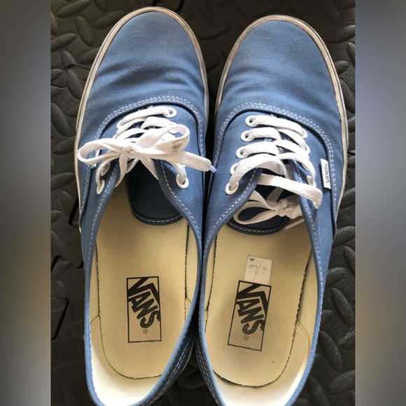 Vans Authentic 2 Pairs Blue & Cream Men’s Sz 10 - Picture 2 of 11